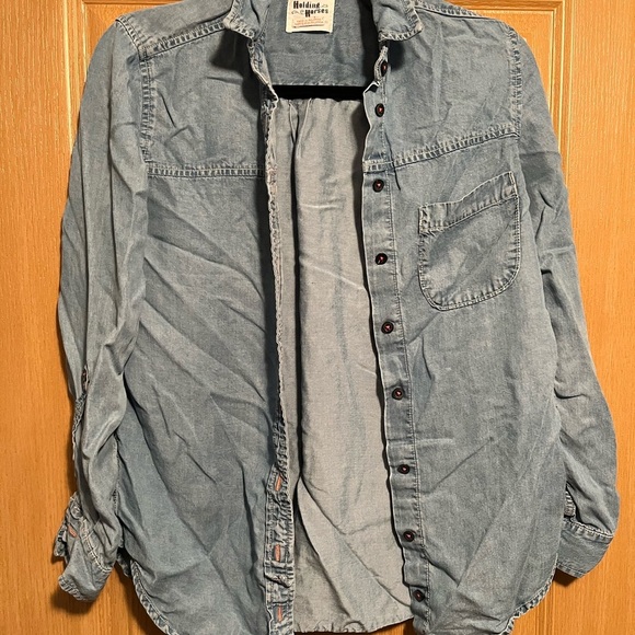 Anthropologie Holding Horses Chambray Tunic Button Down Shirt - Picture 3 of 10